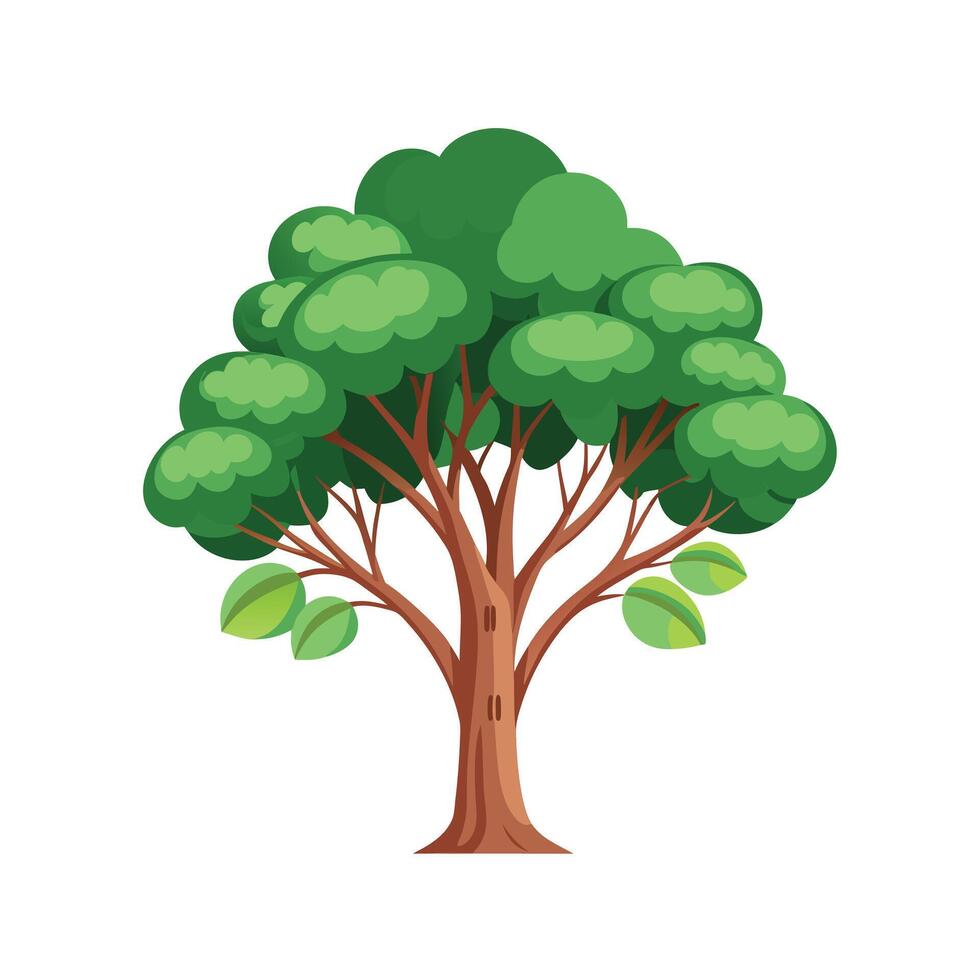 Beautiful Single Big Tree Illustration vector