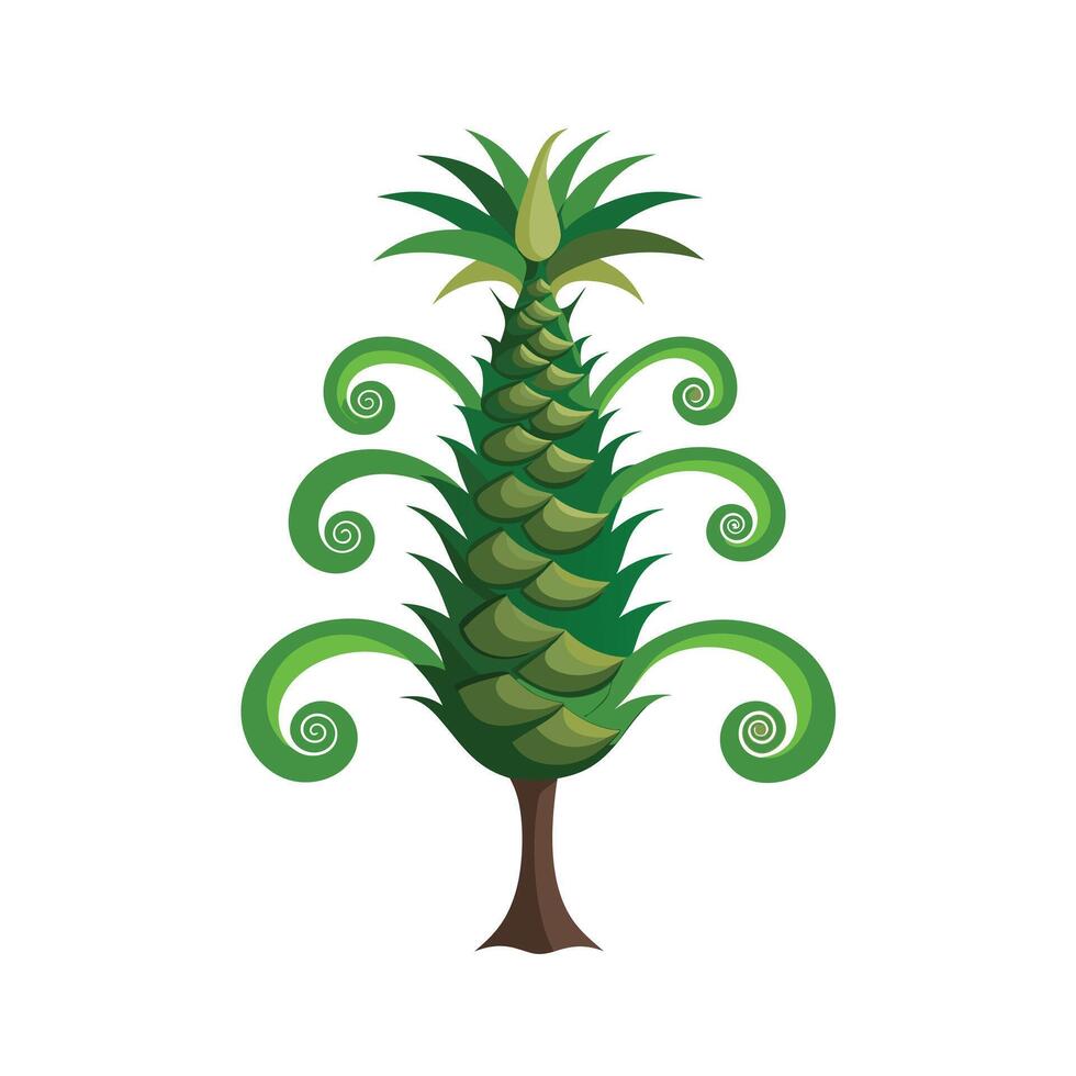 Beautiful Single Big Tree Illustration vector