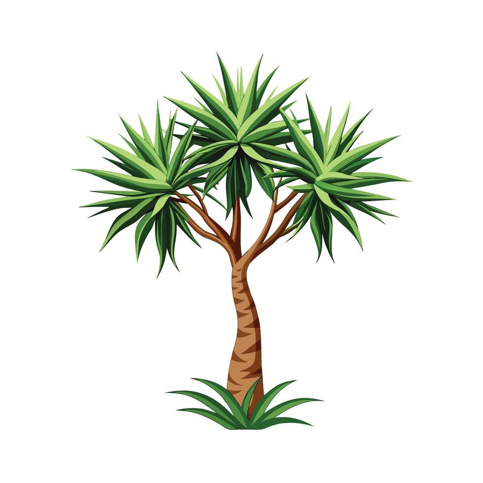 Beautiful Single Big Tree Illustration vector