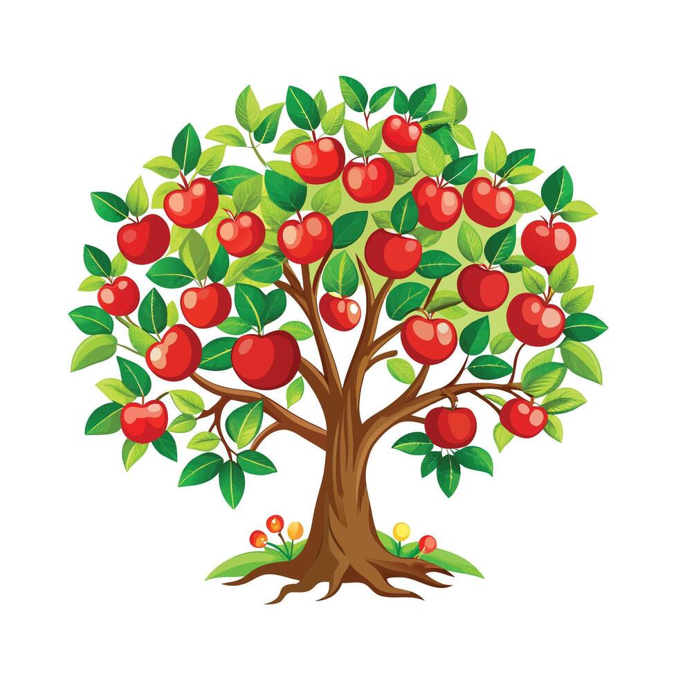 Beautiful Single Big Tree Illustration vector