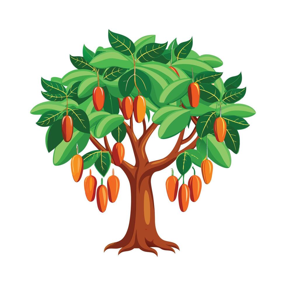Beautiful Single Big Tree Illustration vector