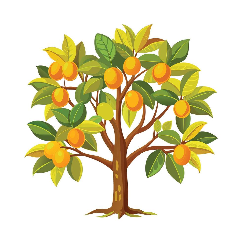 Beautiful Single Big Tree Illustration vector