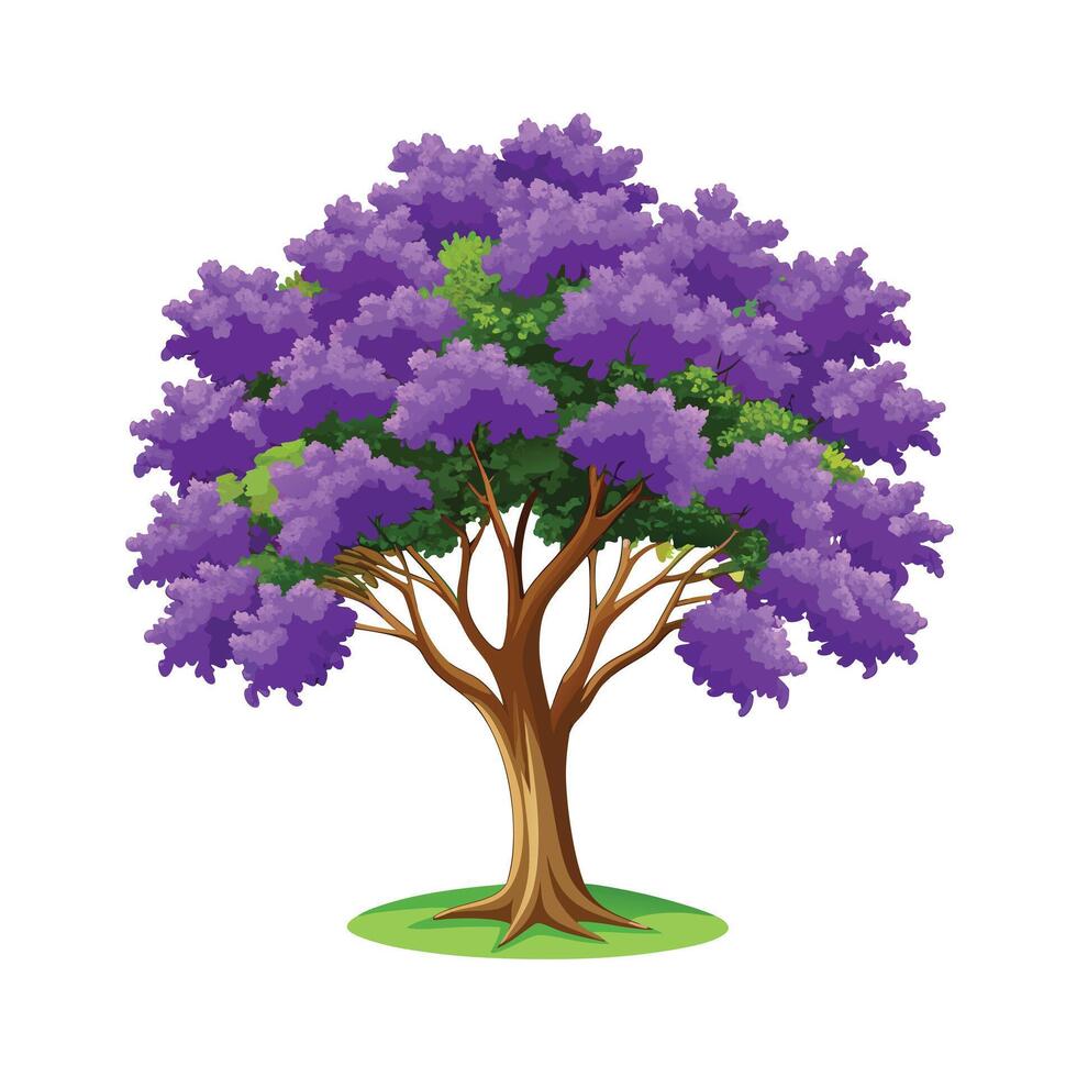 Beautiful Single Big Tree Illustration vector