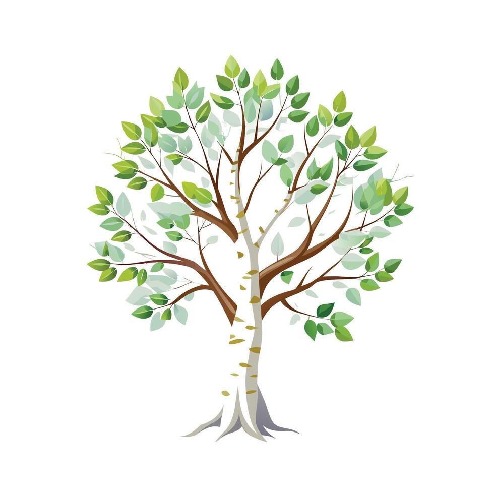 Beautiful Single Big Tree Illustration vector