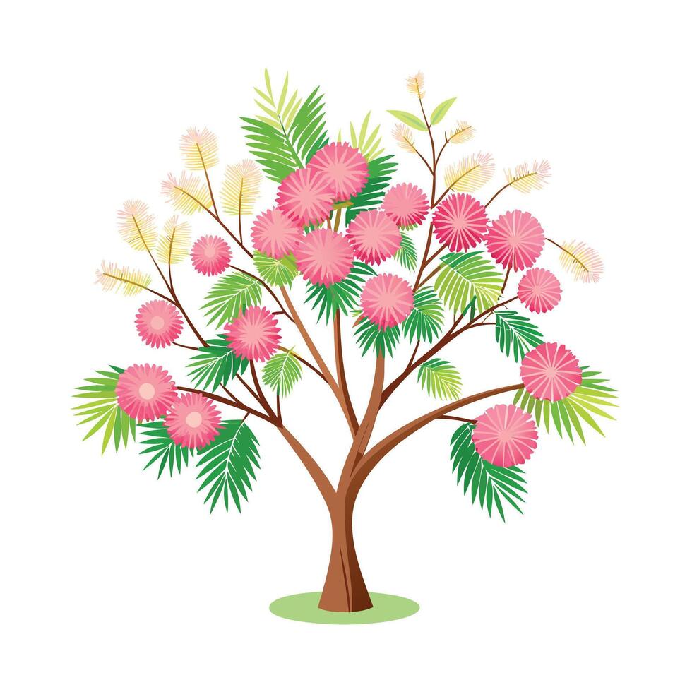 Beautiful Single Big Tree Illustration vector