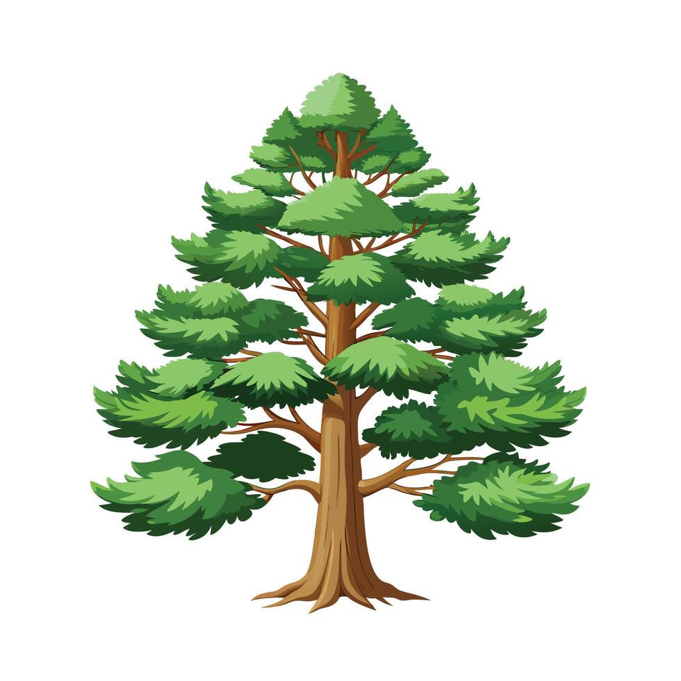 Beautiful Single Big Tree Illustration vector