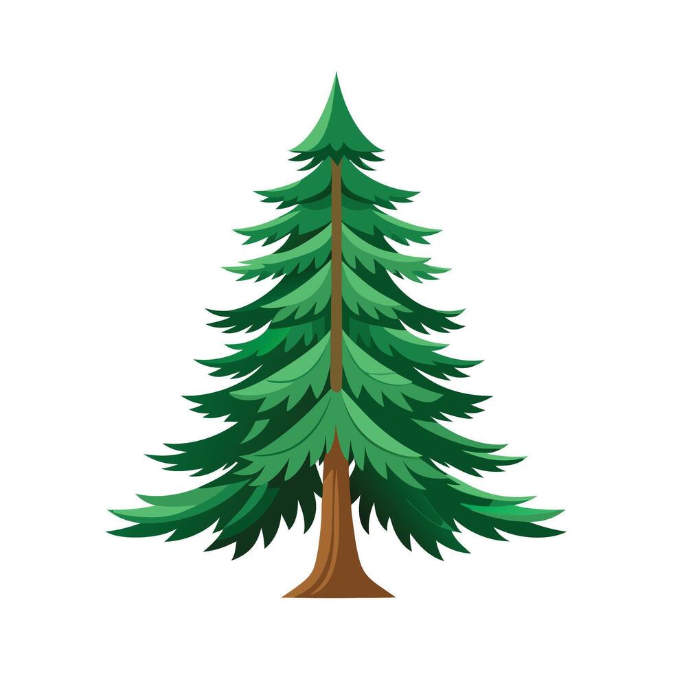 Beautiful Single Big Tree Illustration vector