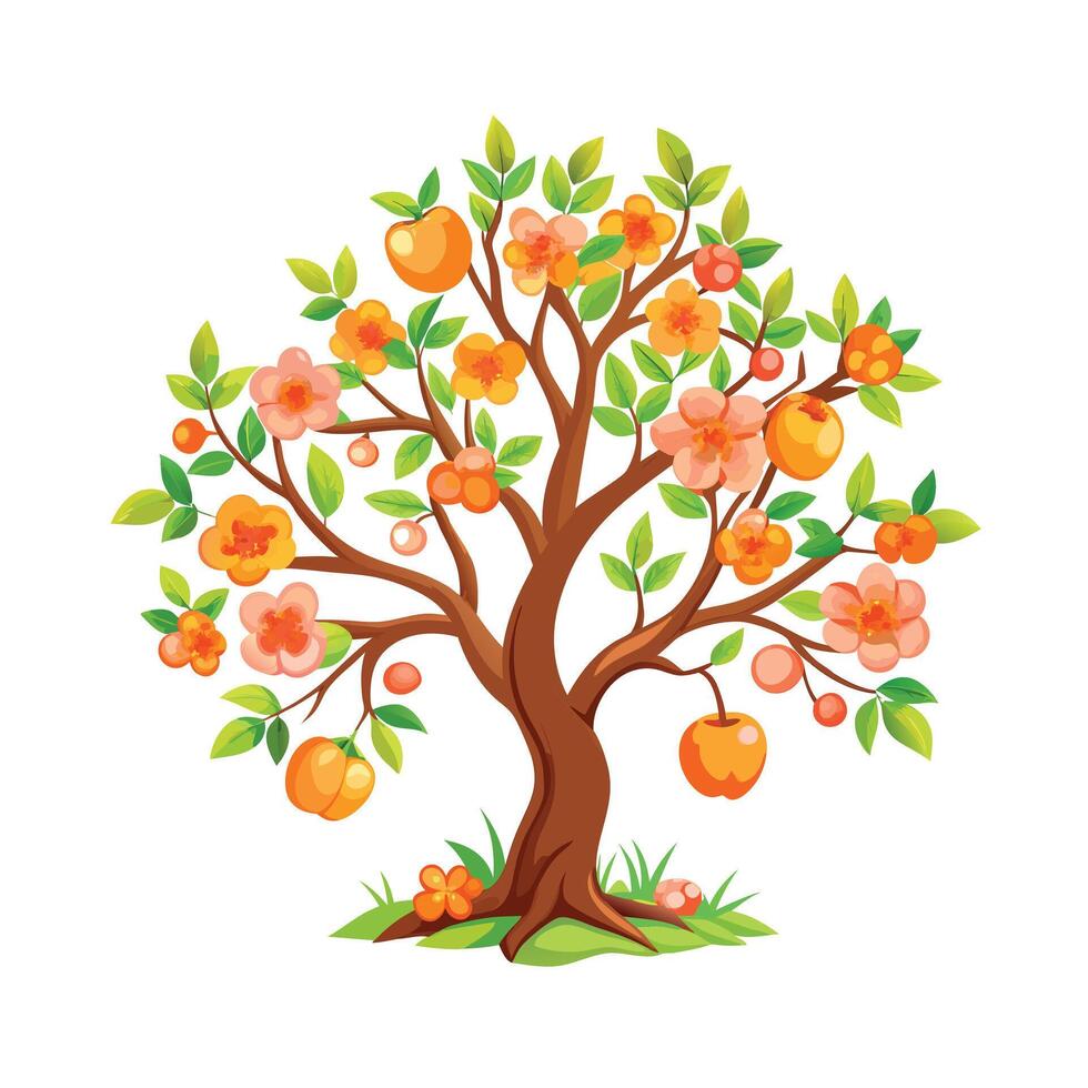 Beautiful Single Big Tree Illustration vector