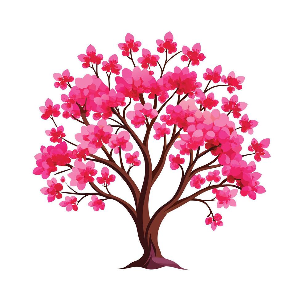 Beautiful Single Big Tree Illustration vector