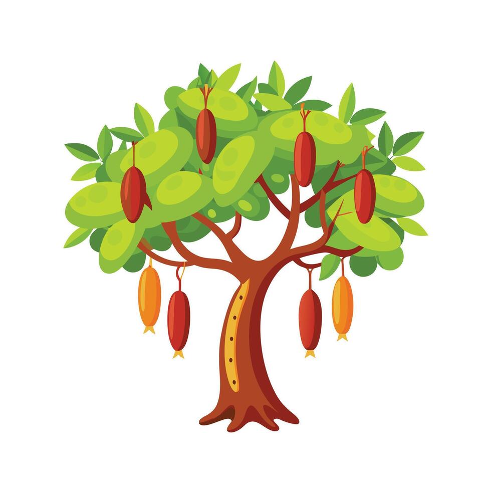 Beautiful Single Big Tree Illustration vector
