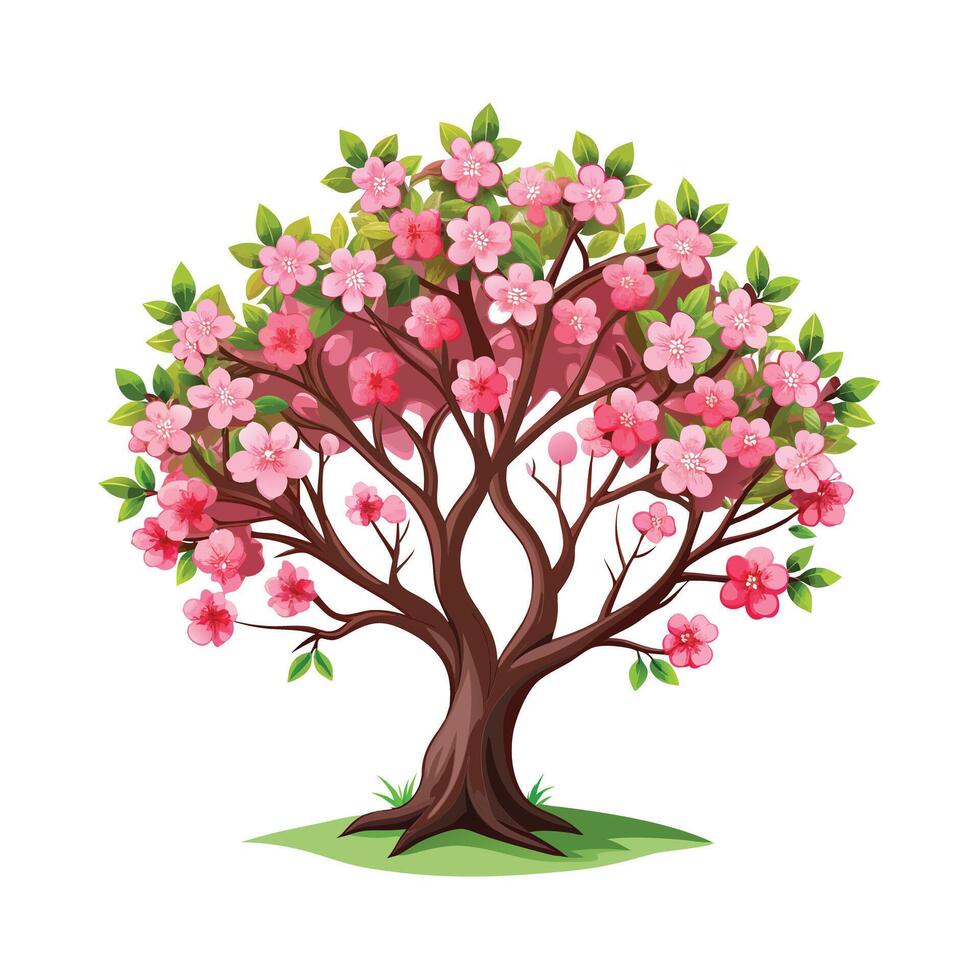 Beautiful Single Big Tree Illustration vector
