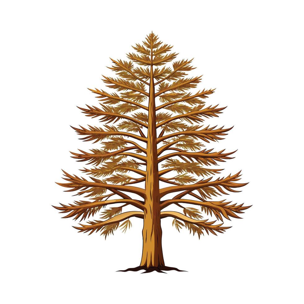 Beautiful Single Big Tree Illustration vector