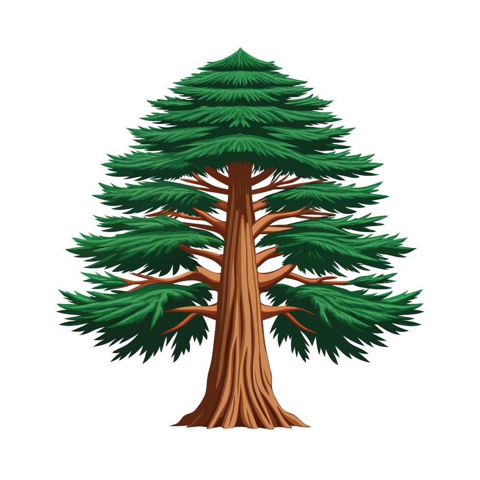 Beautiful Single Big Tree Illustration vector