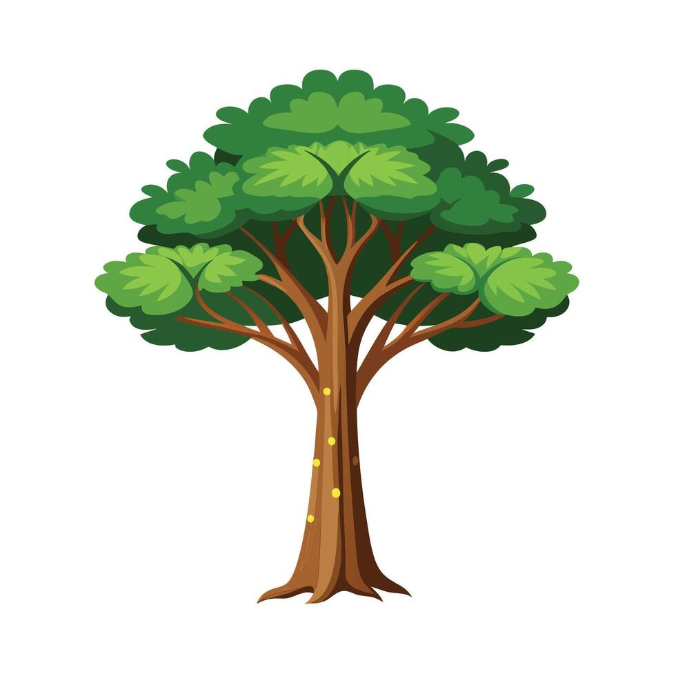 Beautiful Single Big Tree Illustration vector