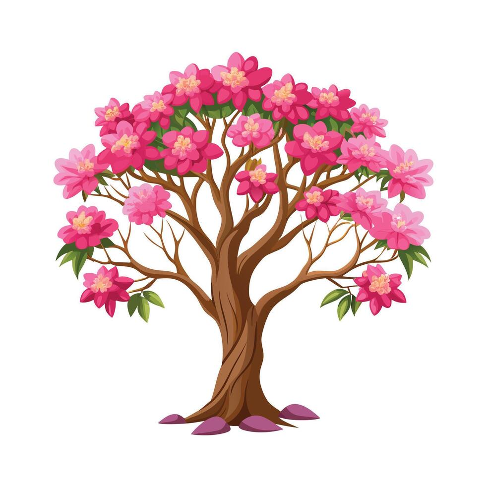 Beautiful Single Big Tree Illustration vector