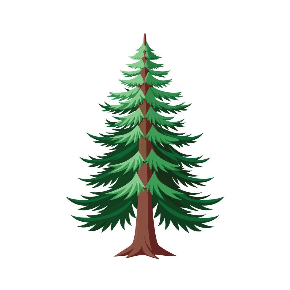 Beautiful Single Big Tree Illustration vector