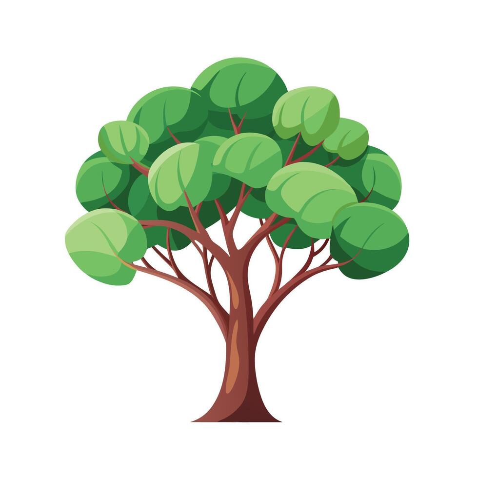 Beautiful Single Big Tree Illustration vector