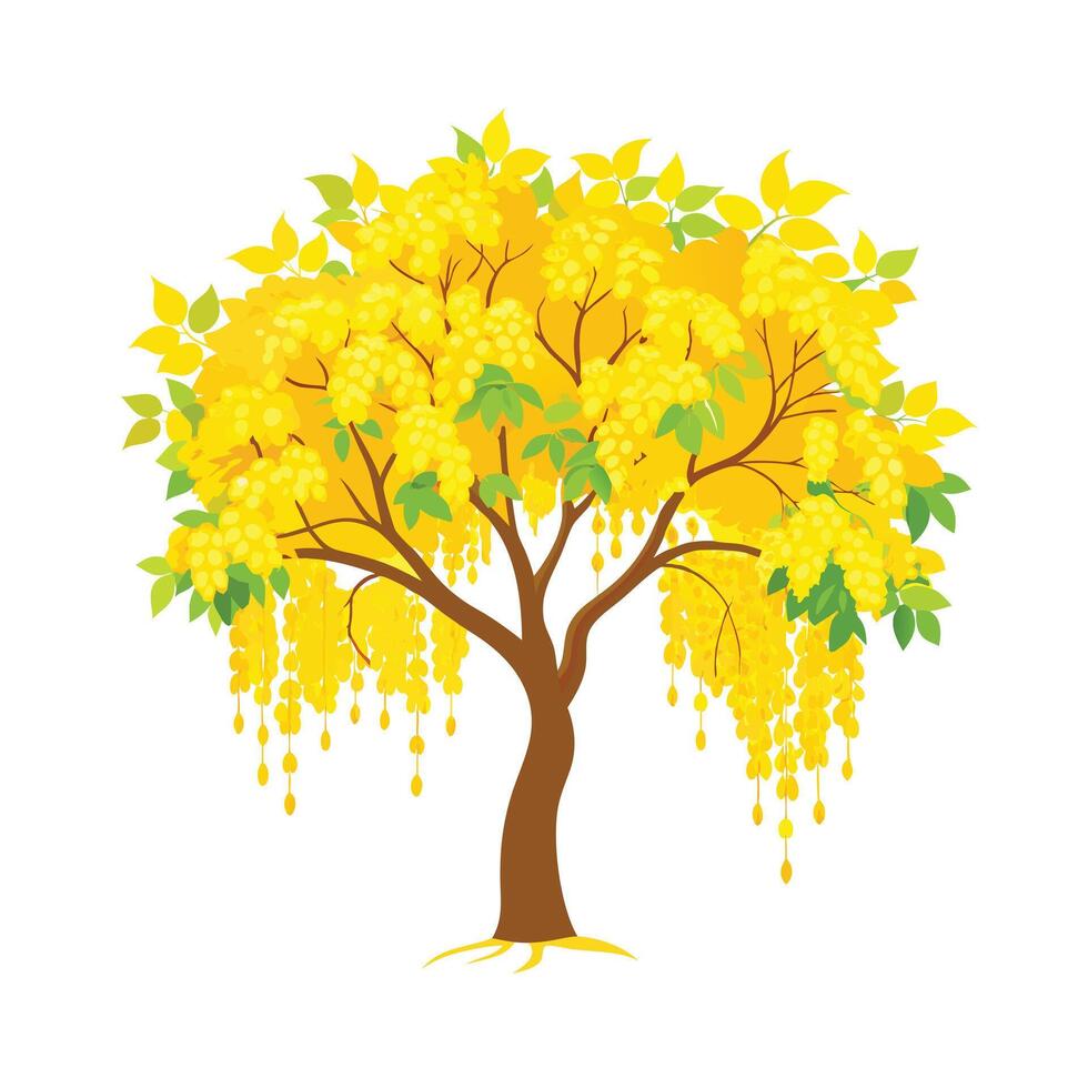Beautiful Single Big Tree Illustration vector
