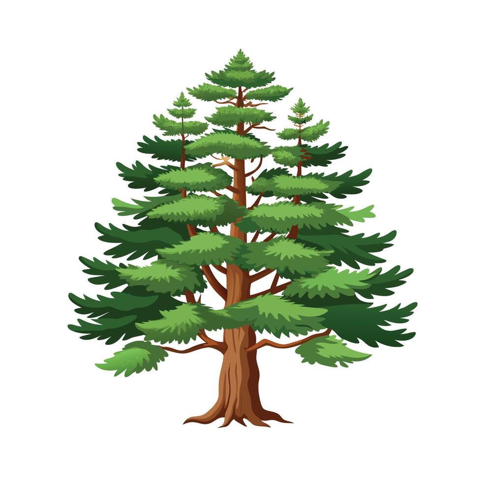 Beautiful Single Big Tree Illustration vector