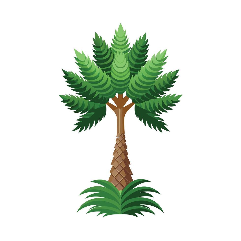 Beautiful Single Big Tree Illustration vector