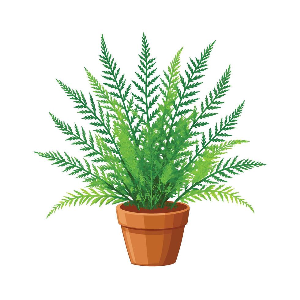 Beautiful Flowerpot Houseplant Illustration vector