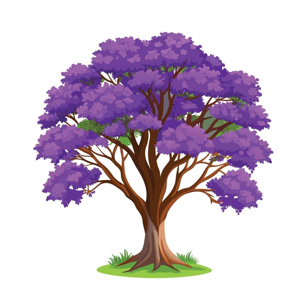 Beautiful Single Big Tree Illustration vector