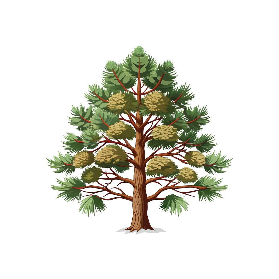 Beautiful Single Big Tree Illustration vector