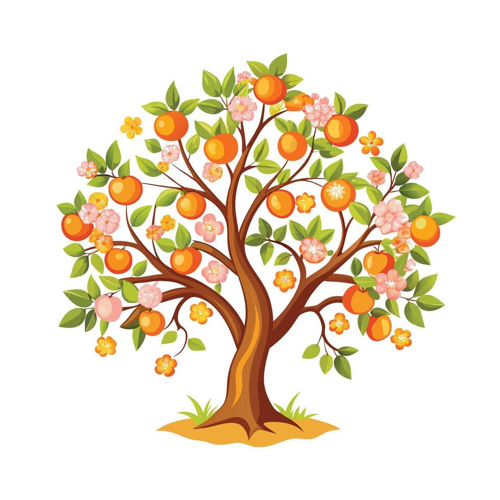 Beautiful Single Big Tree Illustration vector