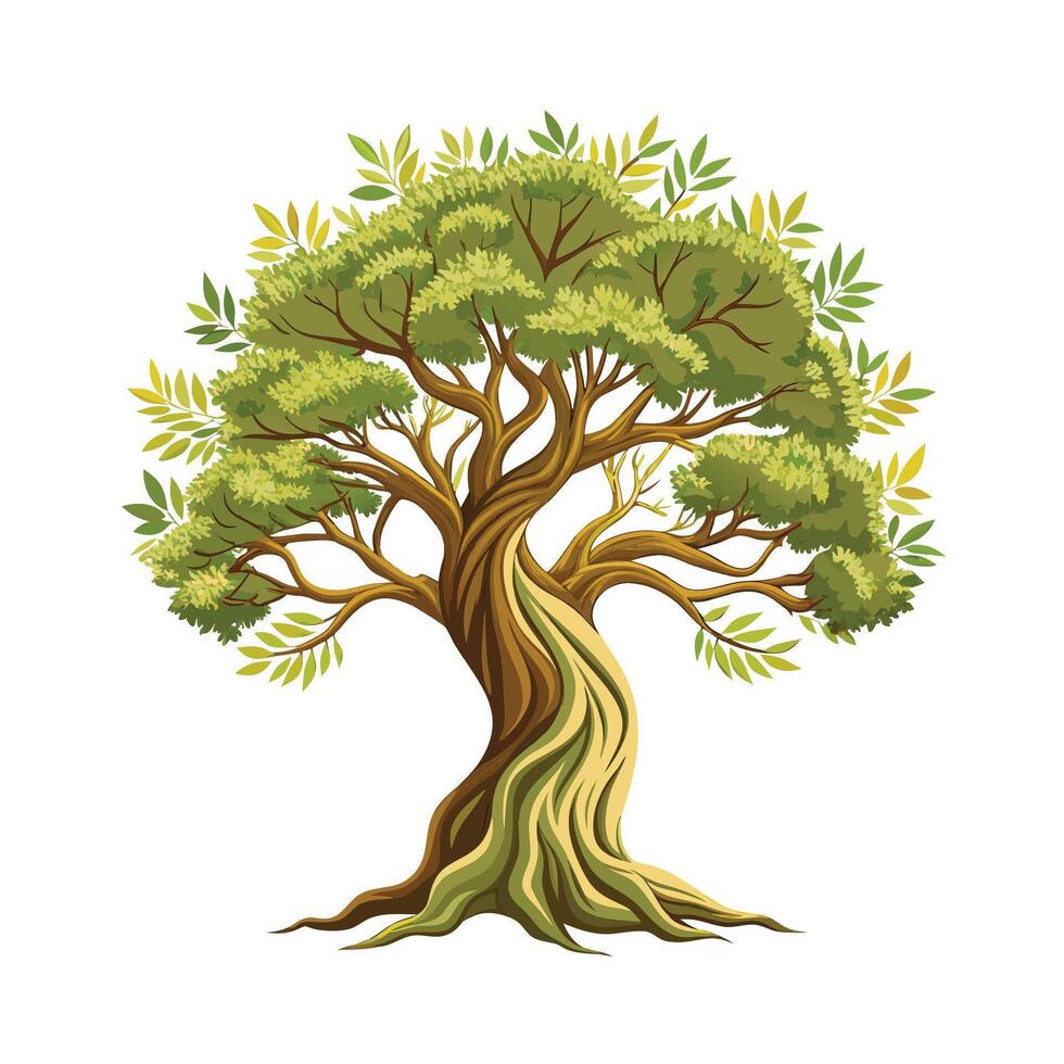 Beautiful Single Big Tree Illustration vector