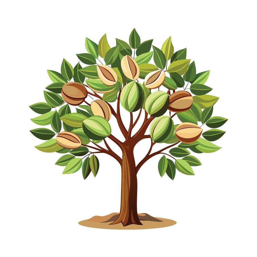 Beautiful Single Big Tree Illustration vector