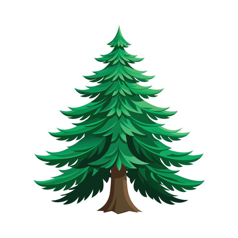Beautiful Single Big Tree Illustration vector