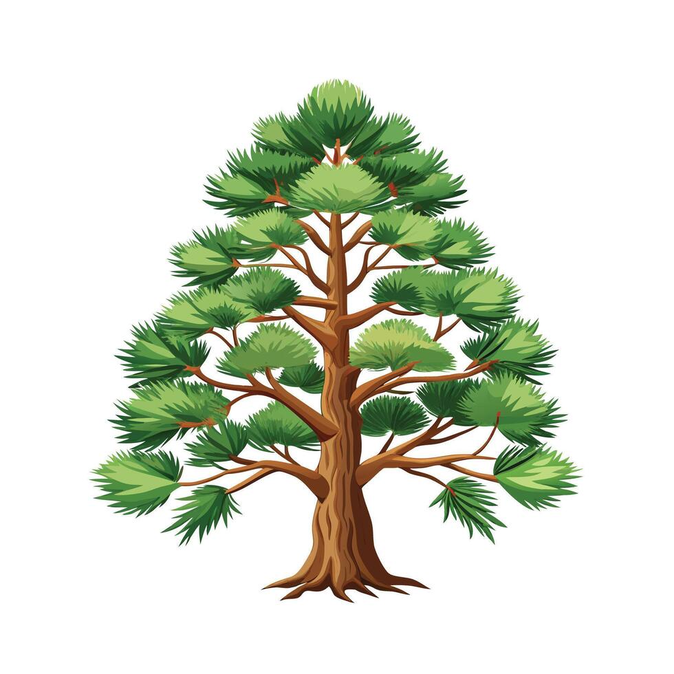 Beautiful Single Big Tree Illustration vector