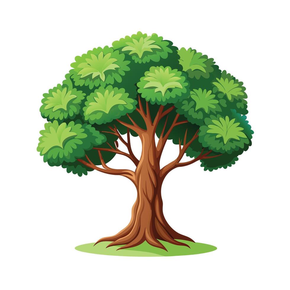 Beautiful Single Big Tree Illustration vector