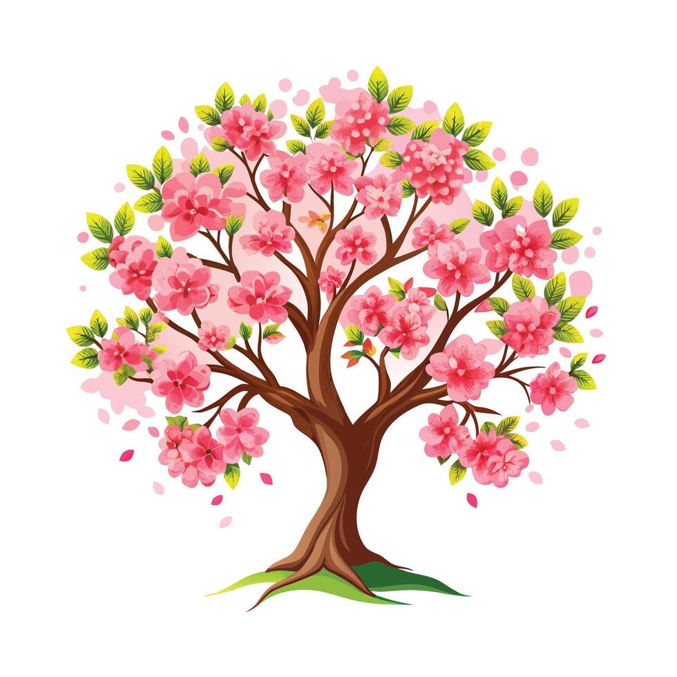 Beautiful Single Big Tree Illustration vector