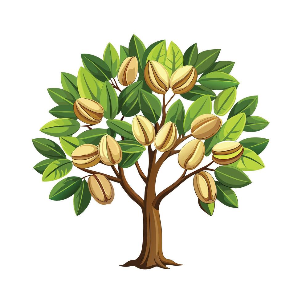 Beautiful Single Big Tree Illustration vector