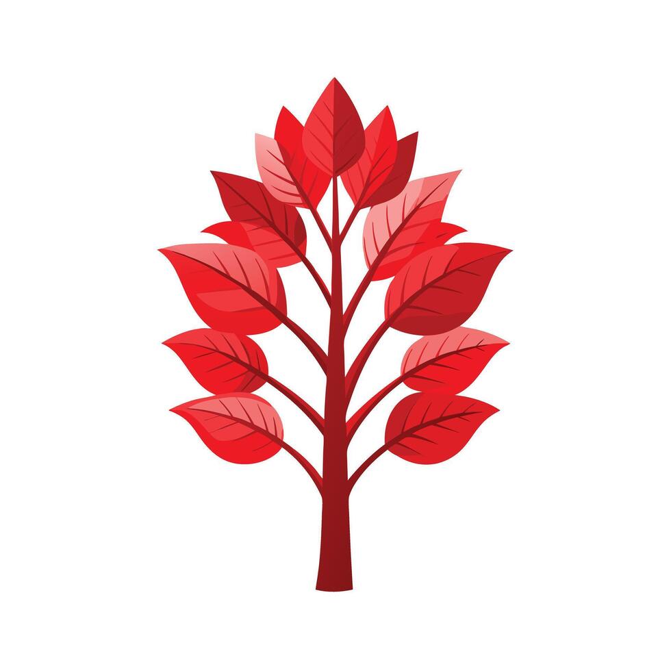 Beautiful Single Big Tree Illustration vector