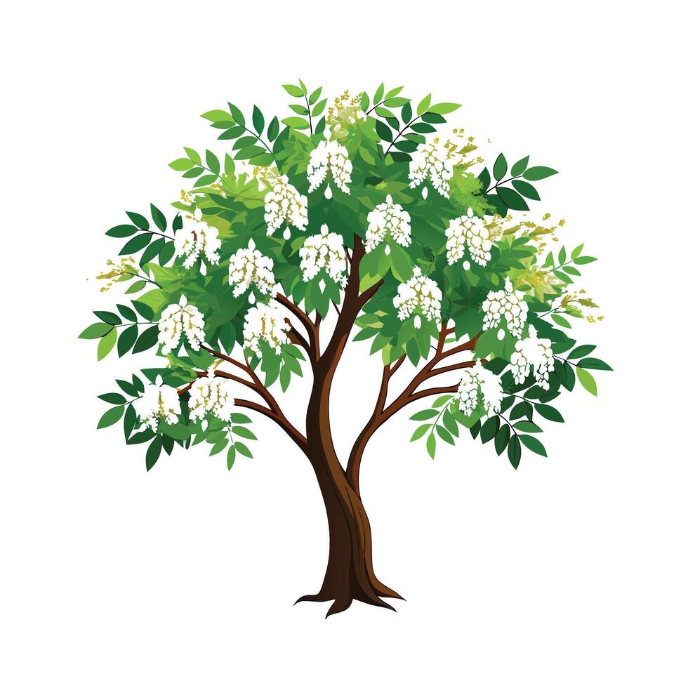Beautiful Single Big Tree Illustration vector
