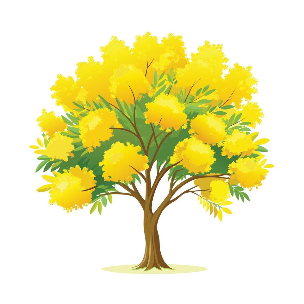 Beautiful Single Big Tree Illustration vector