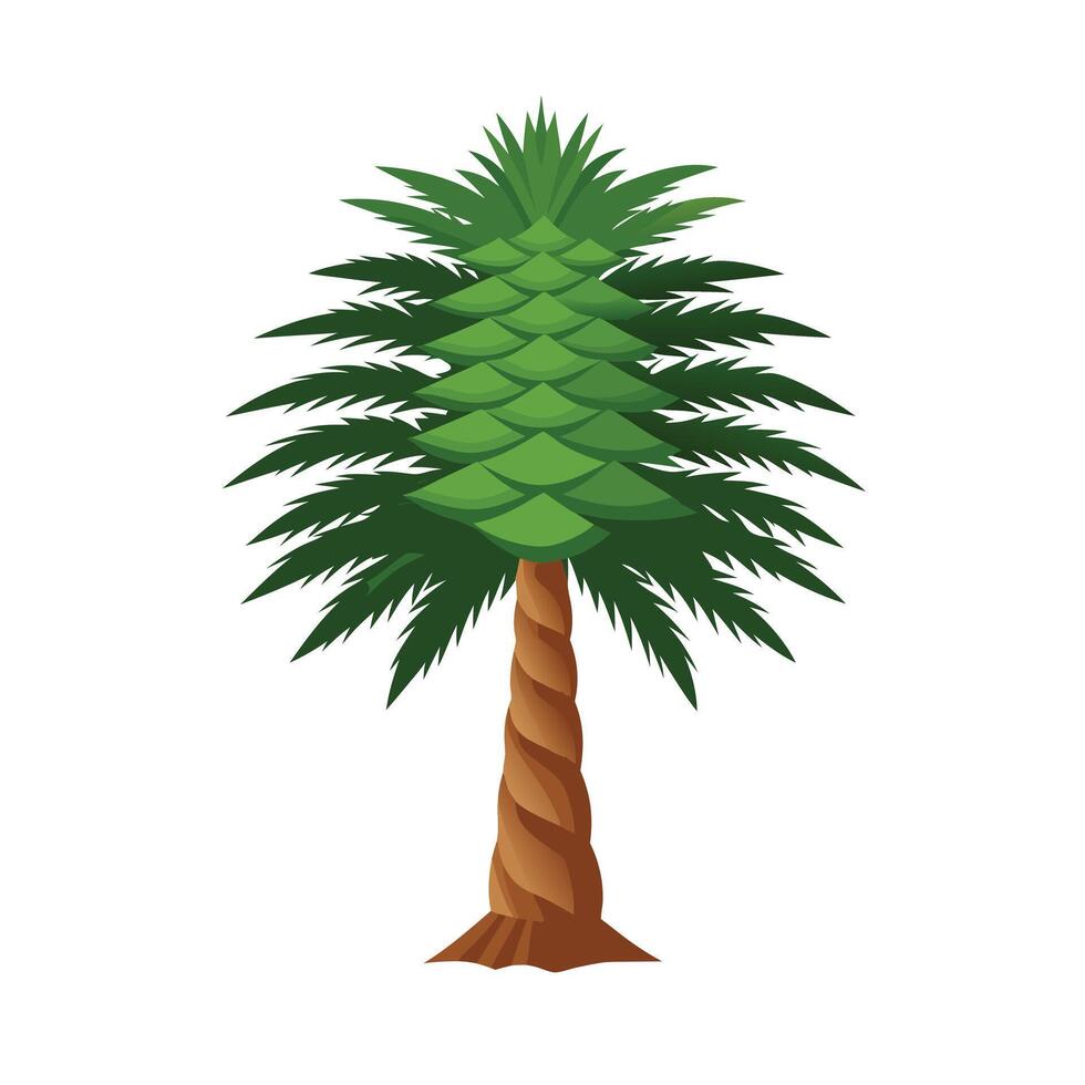 Beautiful Single Big Tree Illustration vector