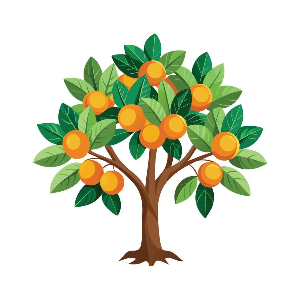 Beautiful Single Big Tree Illustration vector