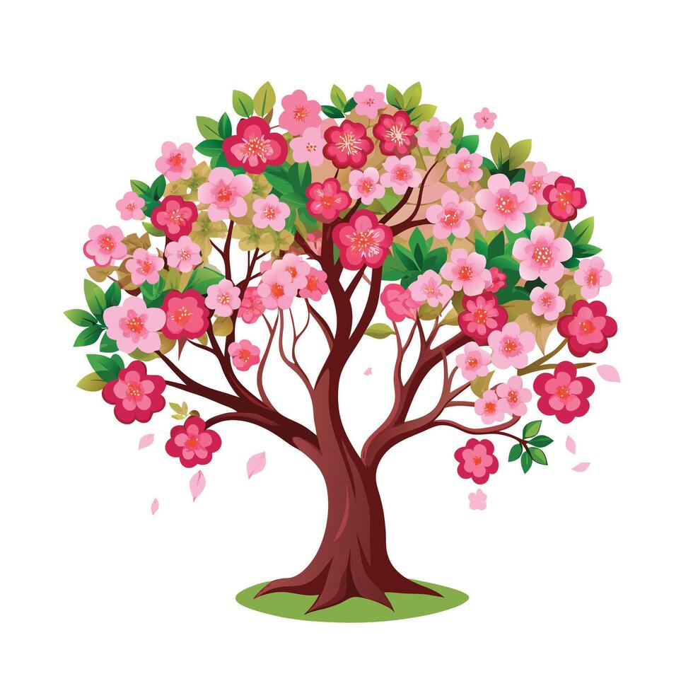 Beautiful Single Big Tree Illustration vector