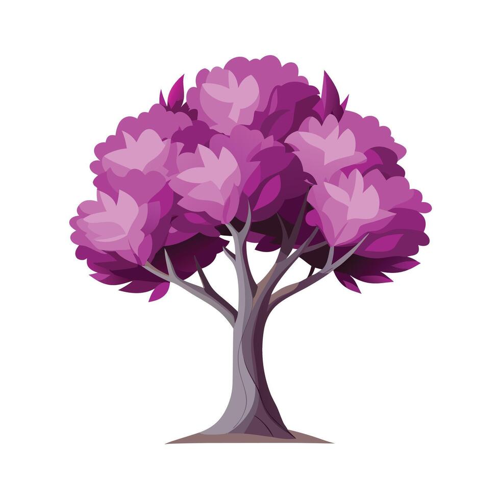 Beautiful Single Big Tree Illustration vector