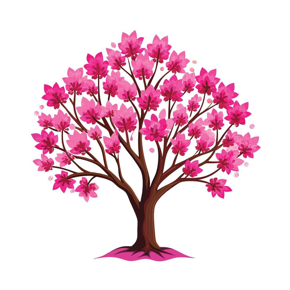 Beautiful Single Big Tree Illustration vector