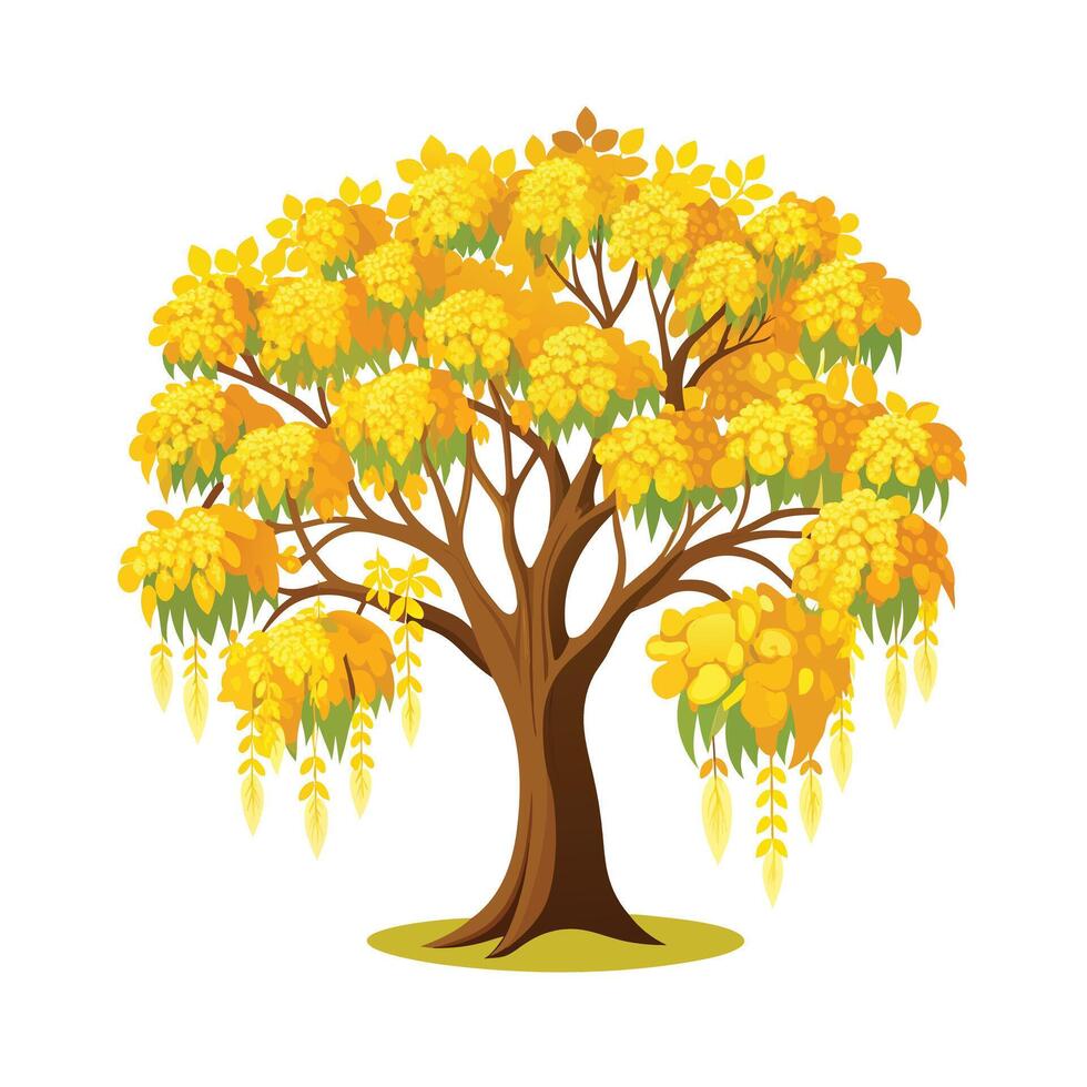 Beautiful Single Big Tree Illustration vector