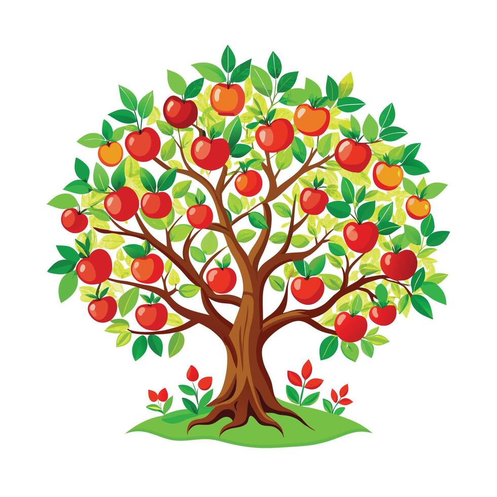 Beautiful Single Big Tree Illustration vector