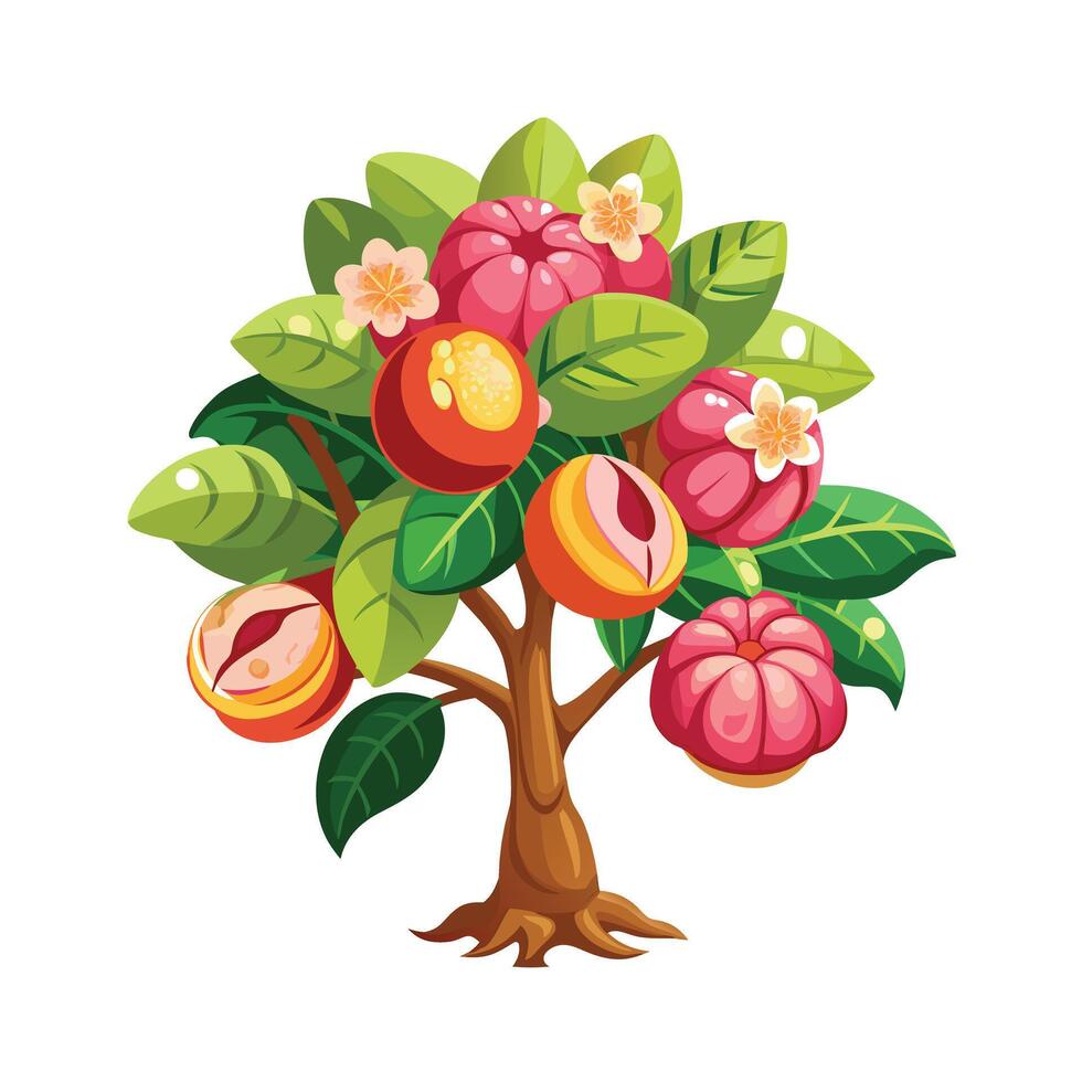 Beautiful Single Big Tree Illustration vector