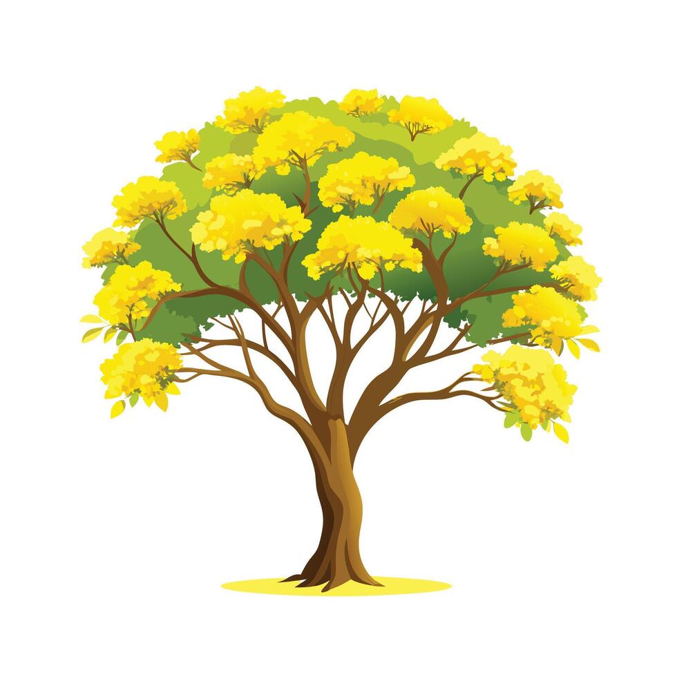 Beautiful Single Big Tree Illustration vector