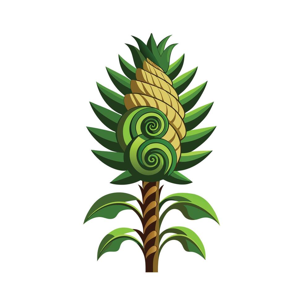 Beautiful Single Big Tree Illustration vector