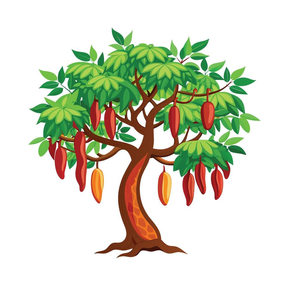 Beautiful Single Big Tree Illustration vector