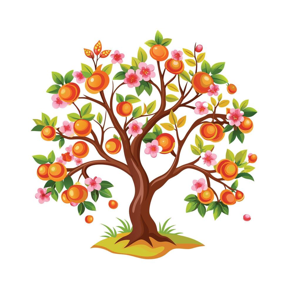 Beautiful Single Big Tree Illustration vector